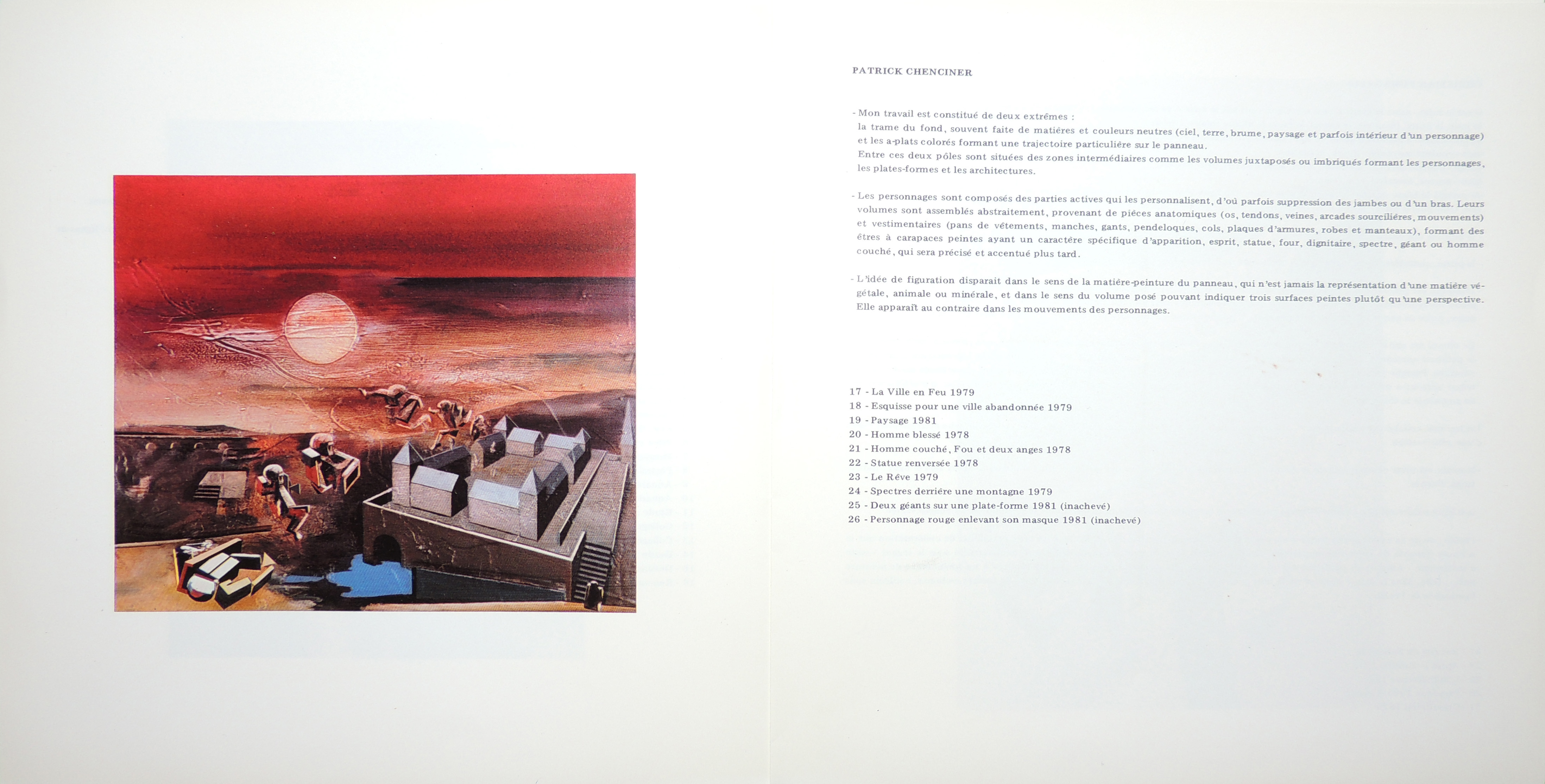 Catalogue d’exposition, Chapelle Saint Étienne, Citadelle de Besançon, 1981
